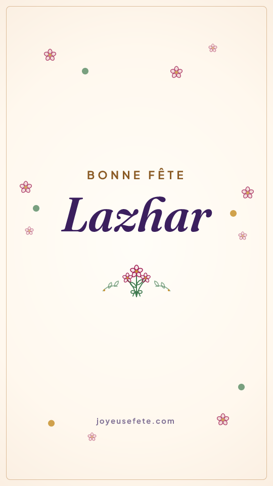 Image « Bonne fête Lazhar » au format story