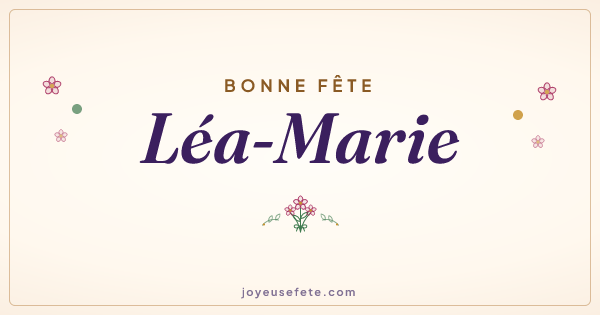 Image « Bonne fête Léa-Marie » au format large