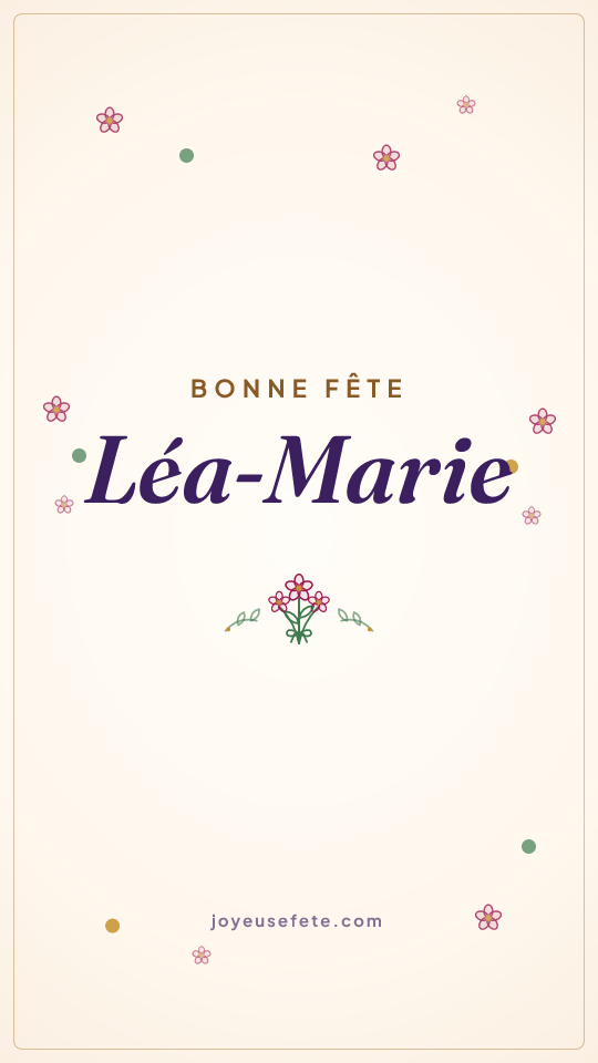Image « Bonne fête Léa-Marie » au format story