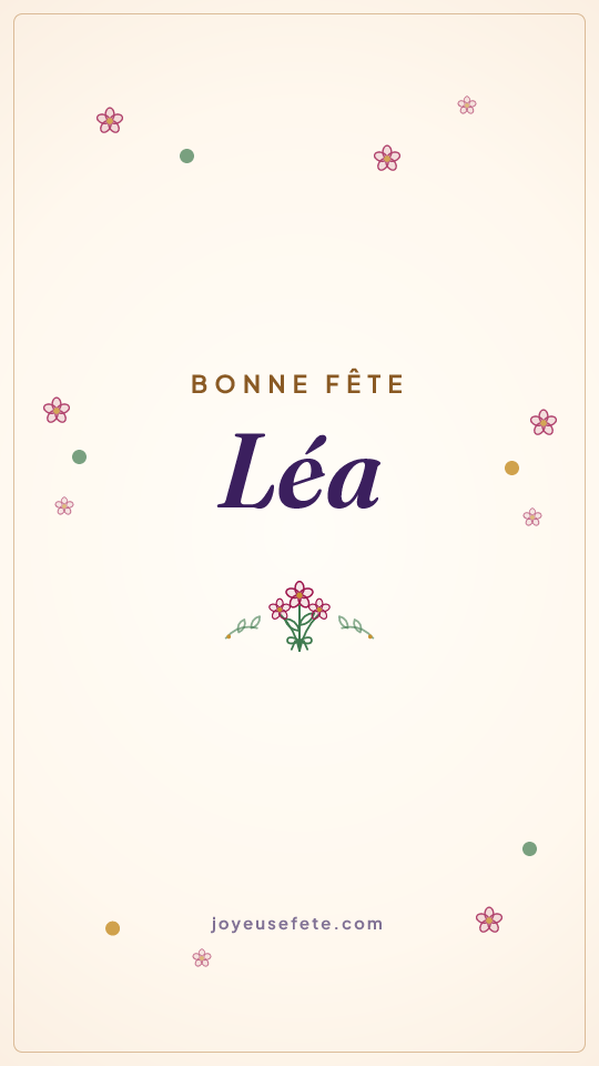 Image « Bonne fête Léa » au format story