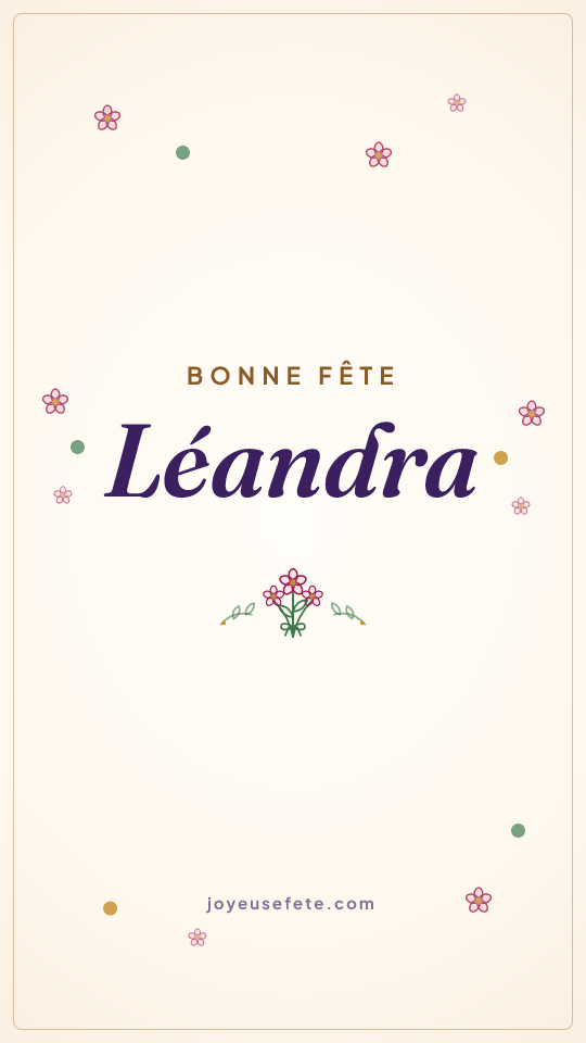 Image « Bonne fête Léandra » au format story