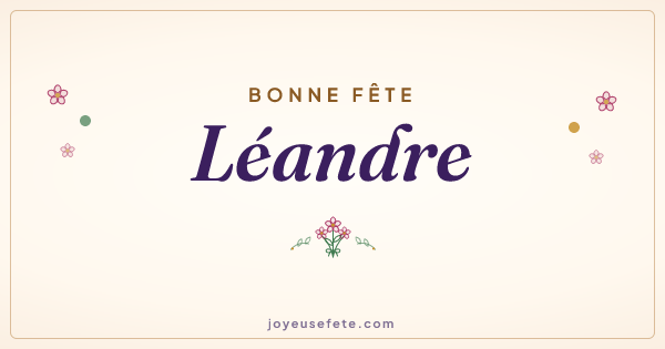 Image « Bonne fête Léandre » au format large