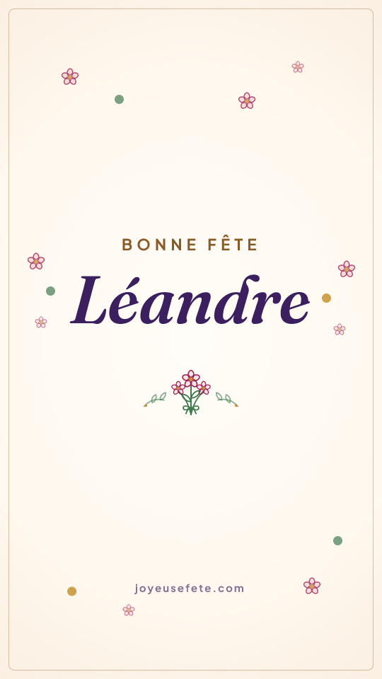 Image « Bonne fête Léandre » au format story