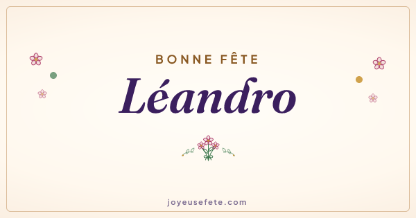 Image « Bonne fête Léandro » au format large