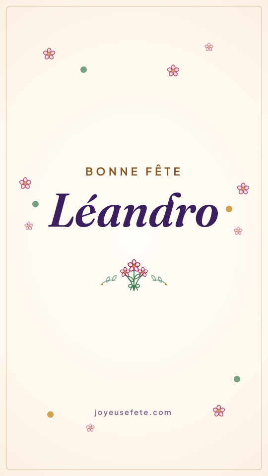 Image « Bonne fête Léandro » au format story
