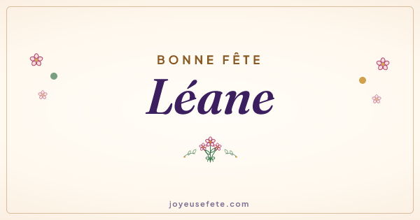 Image « Bonne fête Léane » au format large