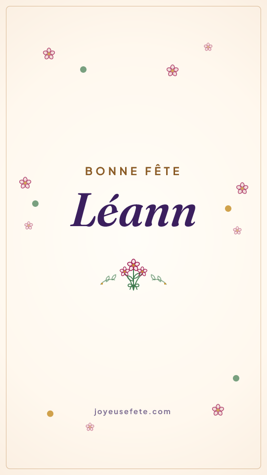 Image « Bonne fête Léann » au format story