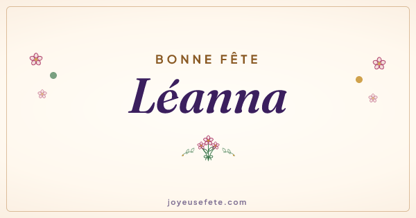 Image « Bonne fête Léanna » au format large