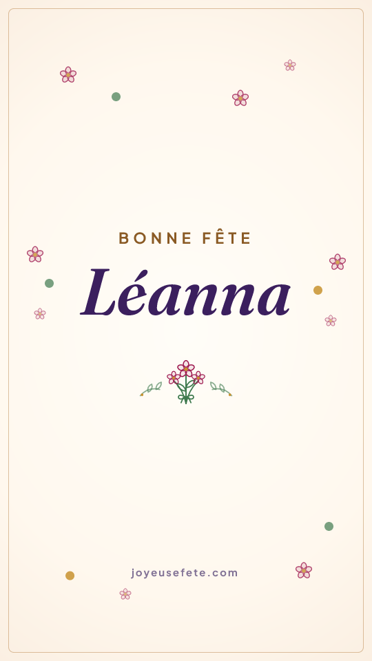 Image « Bonne fête Léanna » au format story