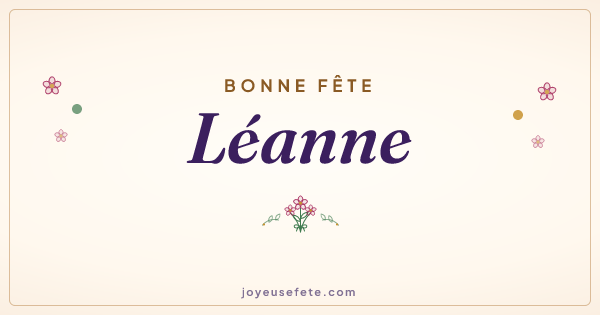 Image « Bonne fête Léanne » au format large