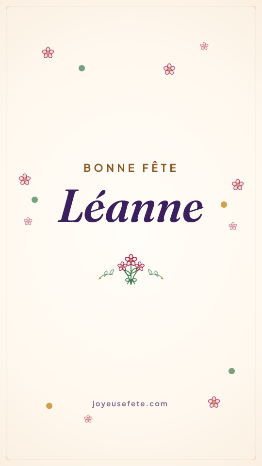 Image « Bonne fête Léanne » au format story