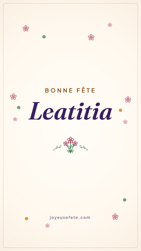 Image « Bonne fête Leatitia » au format story