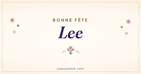 Image « Bonne fête Lee » au format large