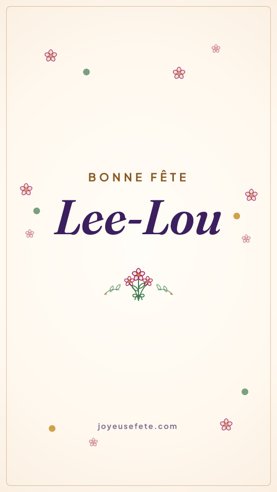 Image « Bonne fête Lee-Lou » au format story