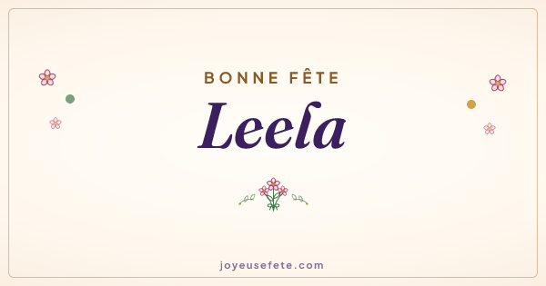 Image « Bonne fête Leela » au format large