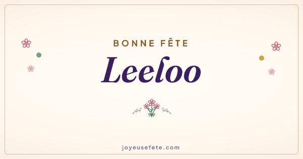 Image « Bonne fête Leeloo » au format large