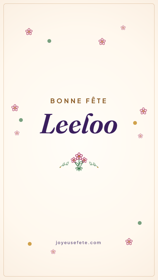 Image « Bonne fête Leeloo » au format story