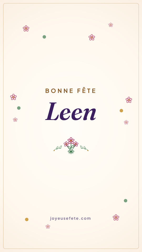 Image « Bonne fête Leen » au format story