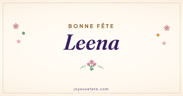 Image « Bonne fête Leena » au format large