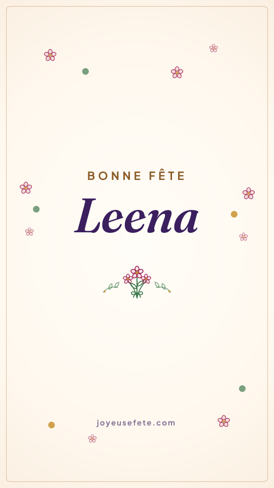Image « Bonne fête Leena » au format story