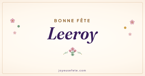 Image « Bonne fête Leeroy » au format large