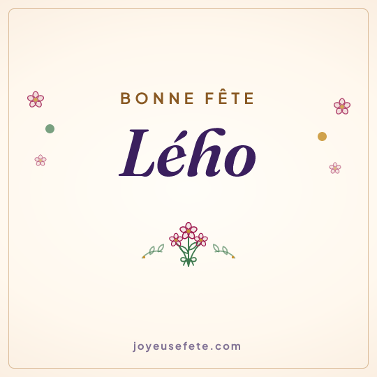 Image carrée « Bonne fête Lého » pour WhatsApp