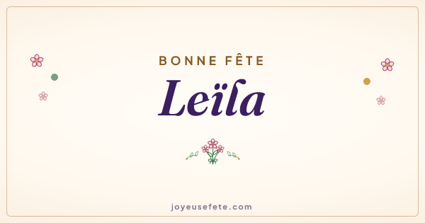 Image « Bonne fête Leïla » au format large