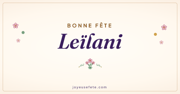 Image « Bonne fête Leïlani » au format large