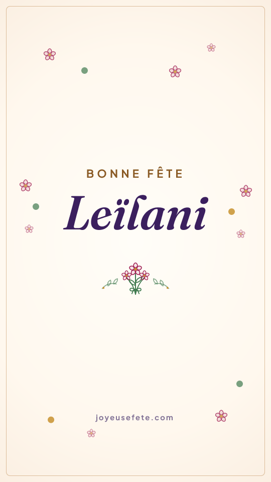 Image « Bonne fête Leïlani » au format story