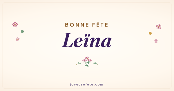 Image « Bonne fête Leïna » au format large