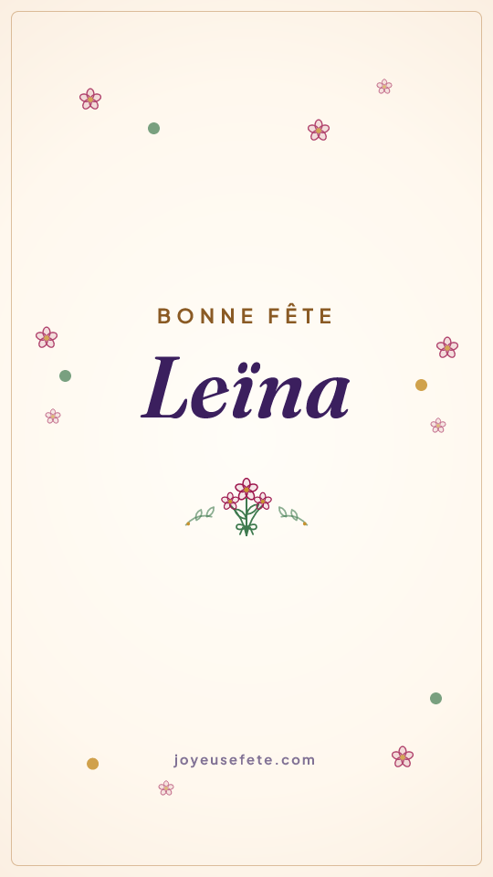 Image « Bonne fête Leïna » au format story