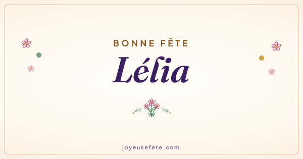 Image « Bonne fête Lélia » au format large