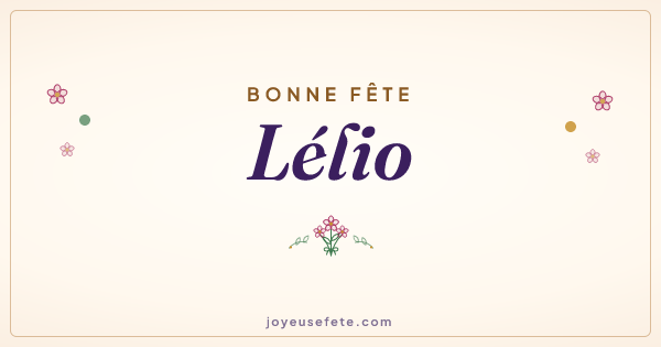 Image « Bonne fête Lélio » au format large
