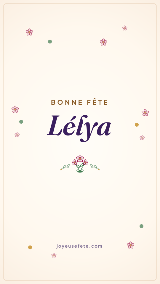 Image « Bonne fête Lélya » au format story