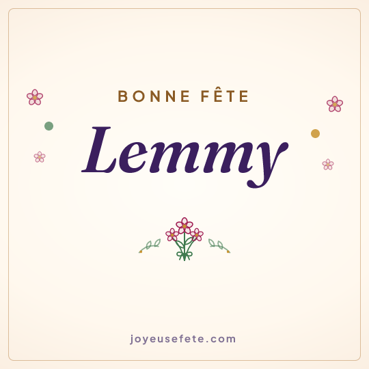 Image carrée « Bonne fête Lemmy » pour WhatsApp