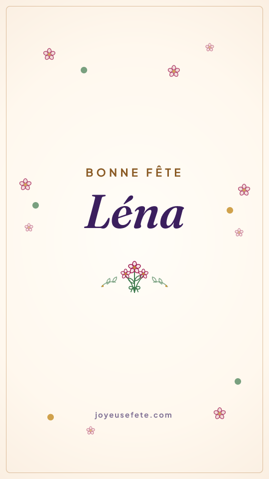 Image « Bonne fête Léna » au format story