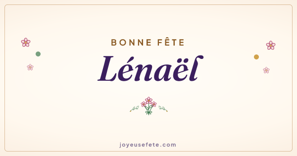 Image « Bonne fête Lénaël » au format large