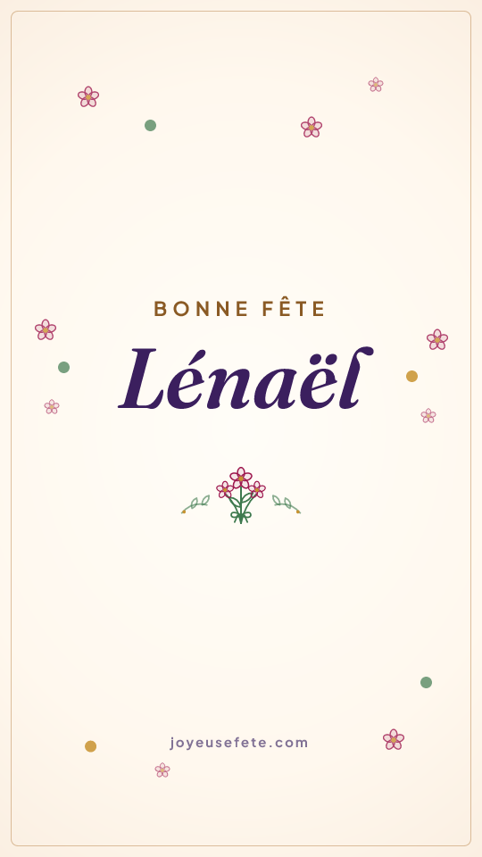Image « Bonne fête Lénaël » au format story