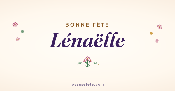 Image « Bonne fête Lénaëlle » au format large