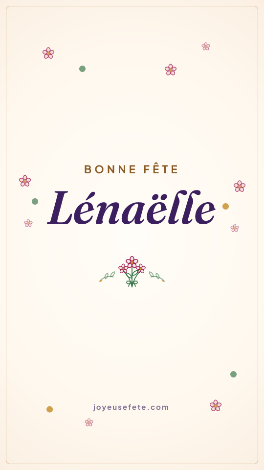 Image « Bonne fête Lénaëlle » au format story