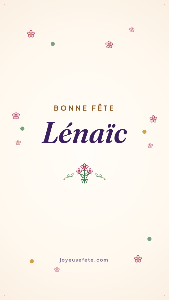 Image « Bonne fête Lénaïc » au format story