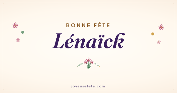 Image « Bonne fête Lénaïck » au format large