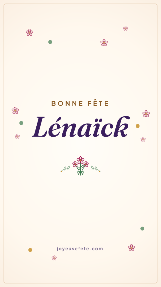 Image « Bonne fête Lénaïck » au format story