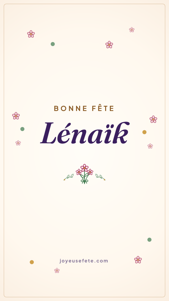 Image « Bonne fête Lénaïk » au format story