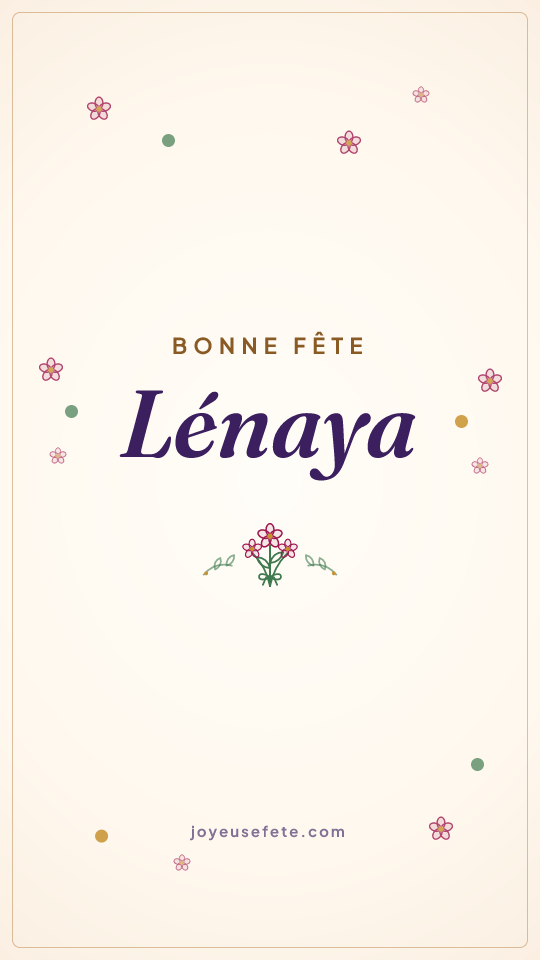 Image « Bonne fête Lénaya » au format story