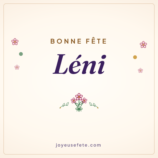 Image carrée « Bonne fête Léni » pour WhatsApp