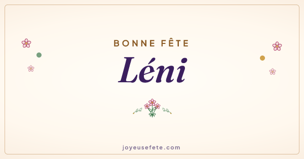 Image « Bonne fête Léni » au format large