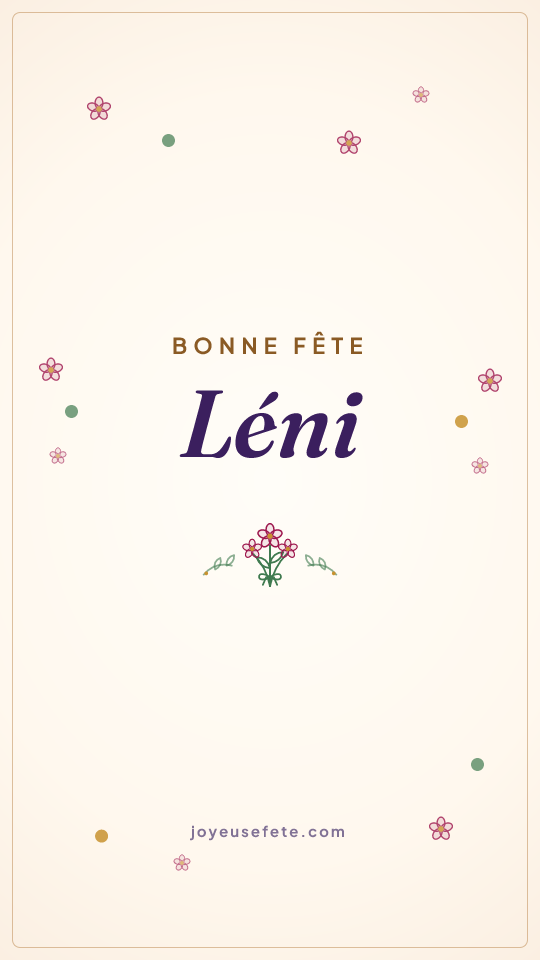 Image « Bonne fête Léni » au format story