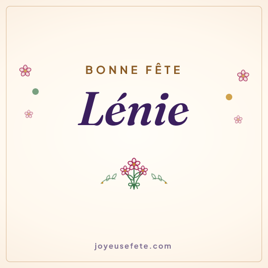 Image carrée « Bonne fête Lénie » pour WhatsApp