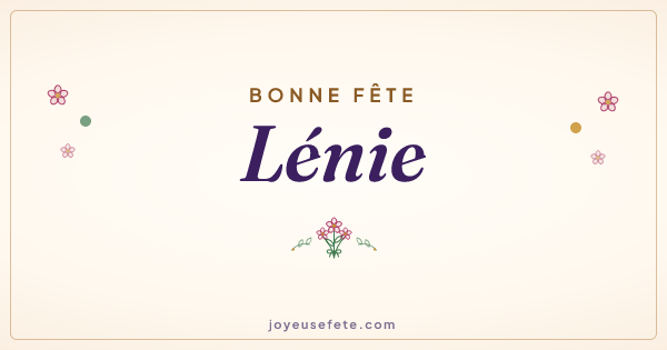 Image « Bonne fête Lénie » au format large